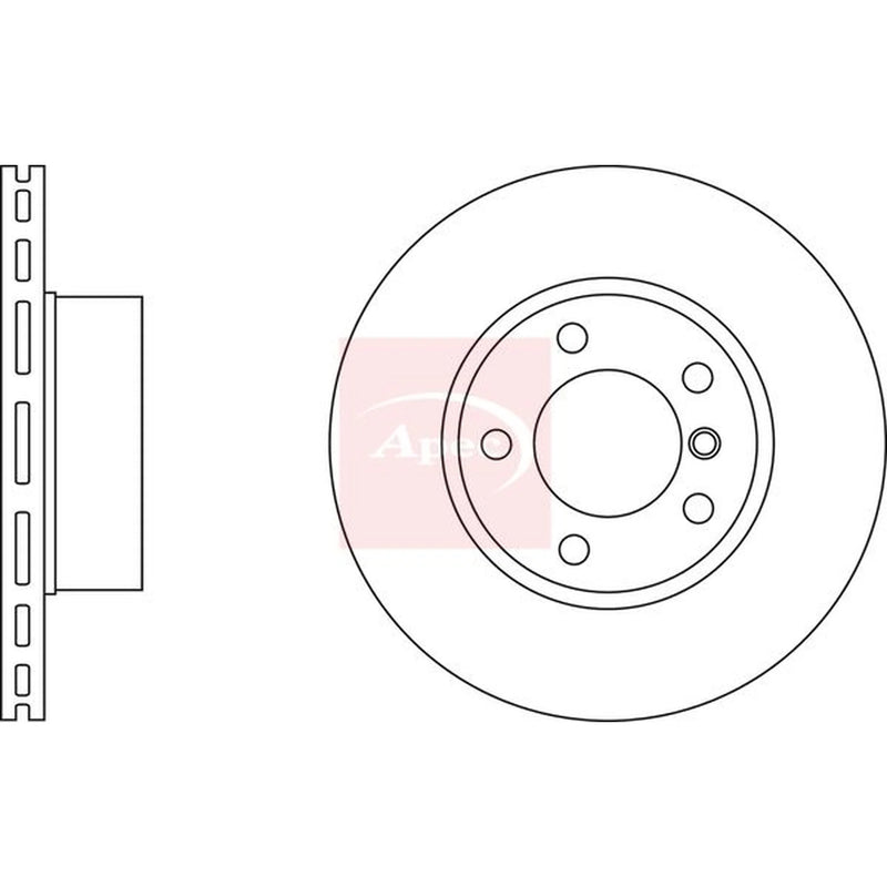 Apec 2 x Vented Front Brake Discs DSK2459