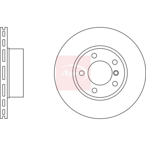 Apec 2 x Vented Front Brake Discs DSK2459