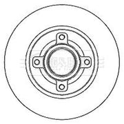 Borg & Beck 2 x Solid Rear Brake Discs BBD5808S