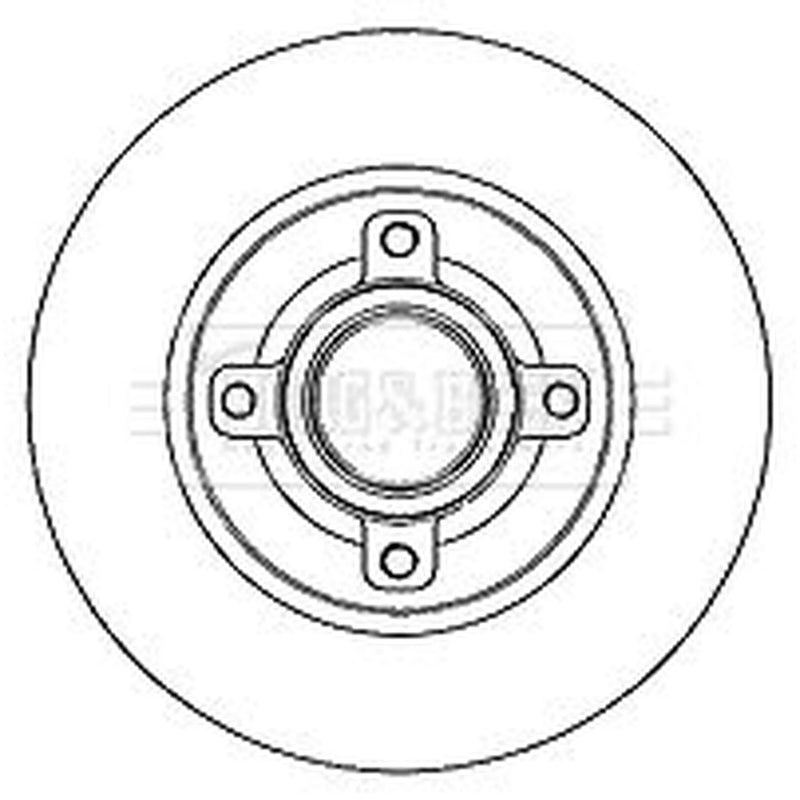 Borg & Beck 2 x Solid Rear Brake Discs BBD5808S