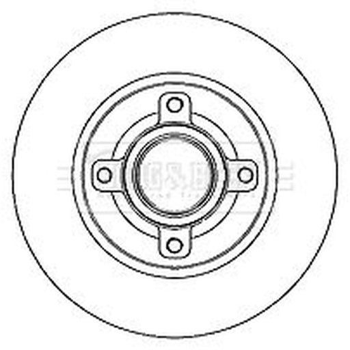 Borg & Beck 2 x Solid Rear Brake Discs BBD5808S