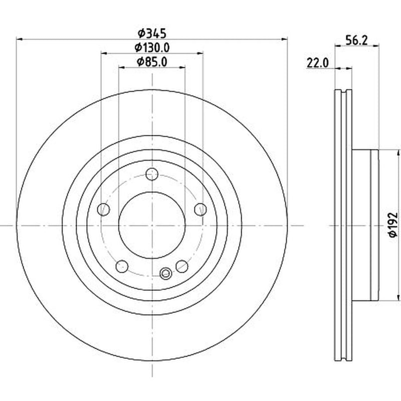 Mintex 2 x Vented Rear Brake Discs MDC3183C