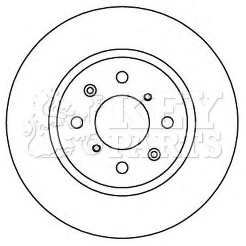 Key Parts 2 x Vented Front Brake Discs KBD5217