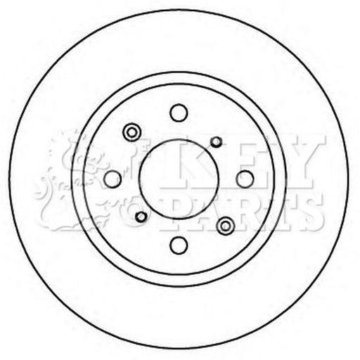 Key Parts 2 x Vented Front Brake Discs KBD5217