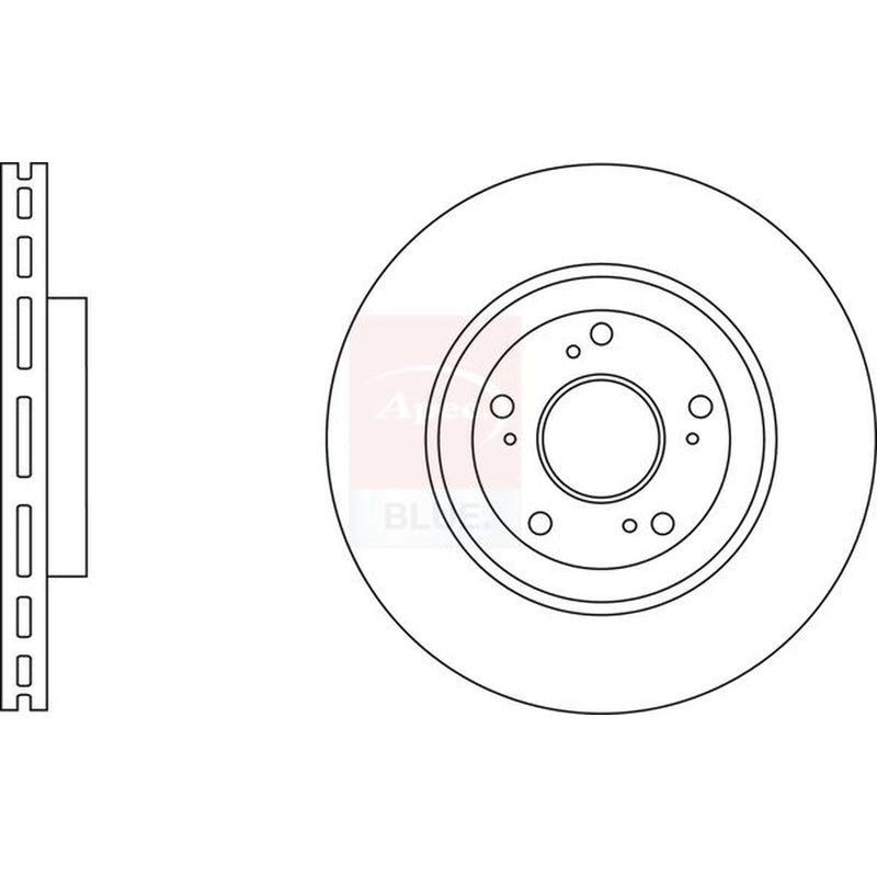 Apec 2 x Vented Front Brake Discs SDK6686