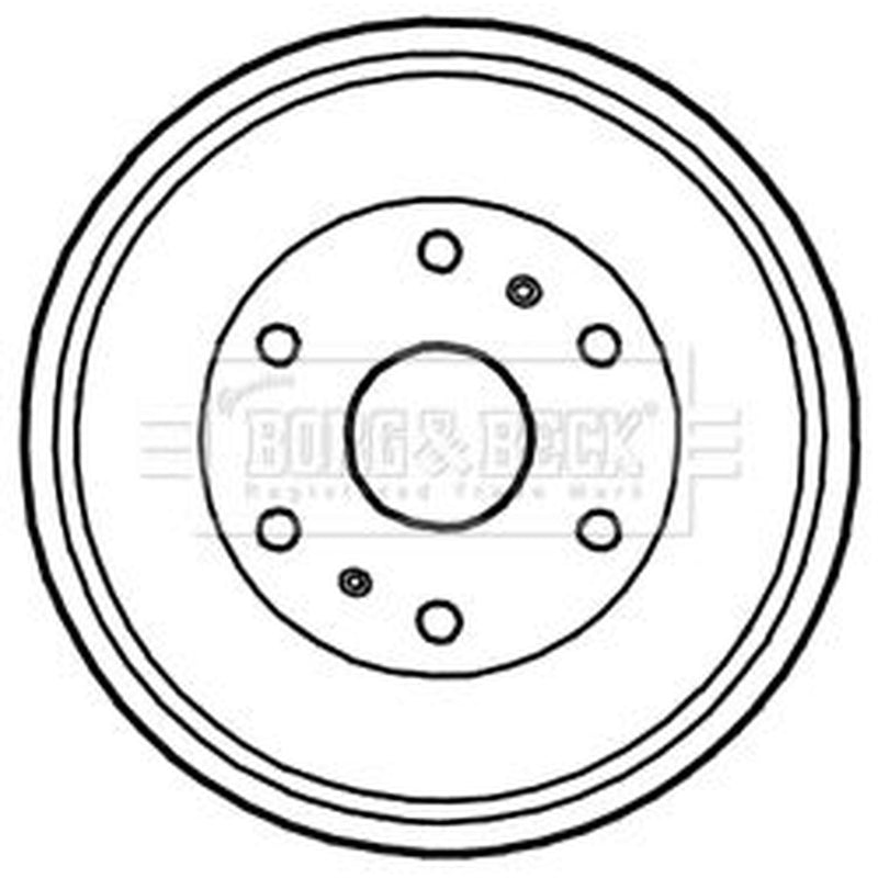 Borg & Beck Brake Drum Assembly Rear BBR7234