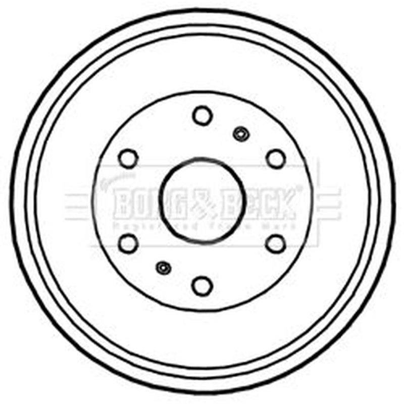 Borg & Beck Brake Drum Assembly Rear BBR7234