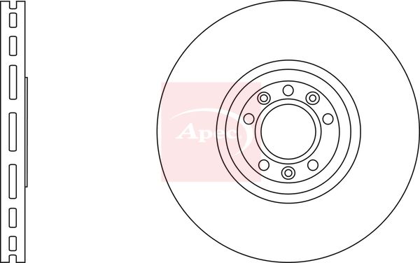 Apec 2 x Brake Disc Set Vented