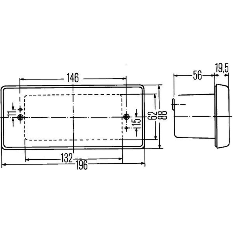 Hella Direction Indicator Light Front 2BA 003 734-061