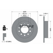 Textar 2 x Solid Rear Brake Discs 92166700