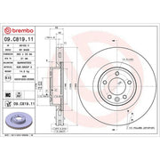 Brembo 2 x Front Brake Discs 09.C819.11