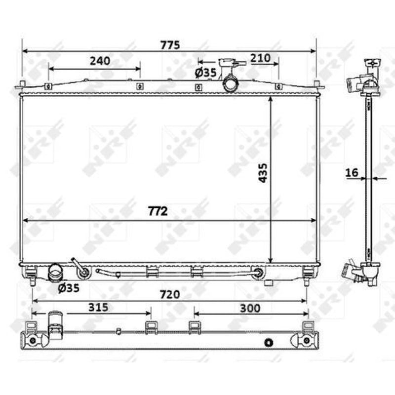 NRF Engine Radiator 53943