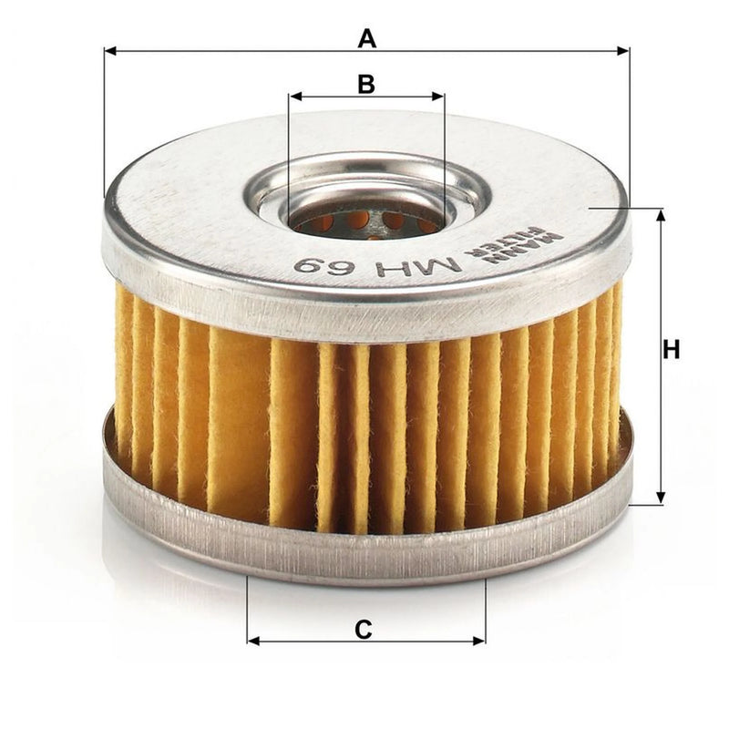 MANN-FILTER Engine Oil Filter MH 69