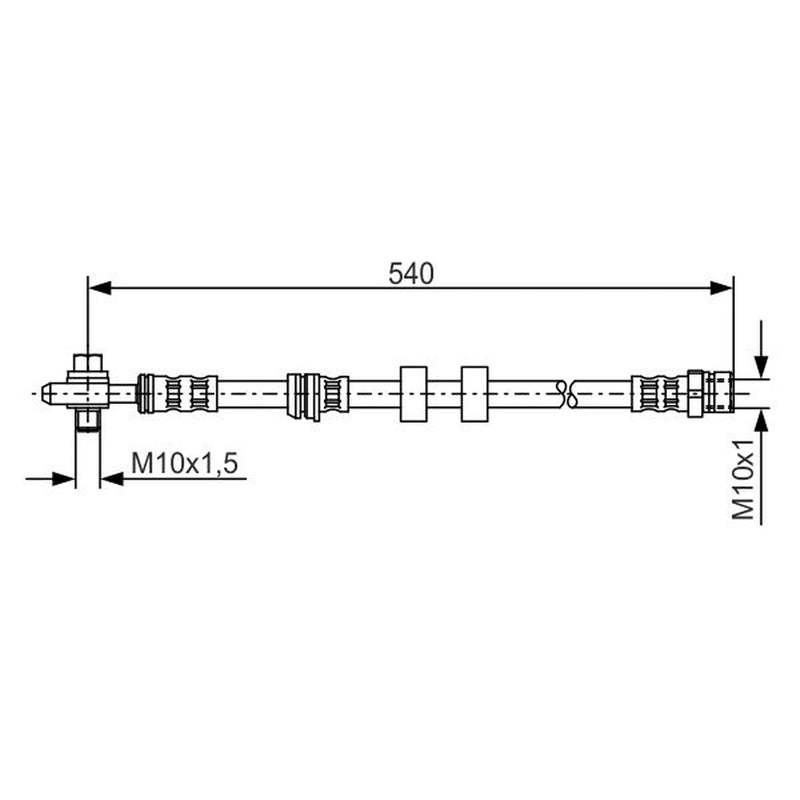 Bosch Brake Hydraulic Hose Line Front 1 987 476 978