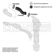 First Line Air Filter Intake Hose NBR (nitrile butadiene rubber) FTH1462