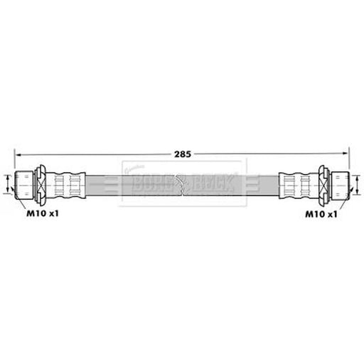 Borg & Beck Brake Hydraulic Hose Line Rear BBH7223