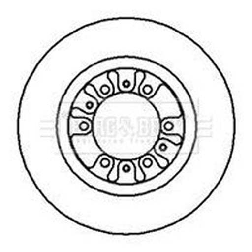 Borg & Beck 2 x Vented Front Brake Discs BBD5044