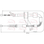 Apec Handbrake Cable Left Rear CAB1425