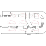 Apec Handbrake Cable Left Rear CAB1425