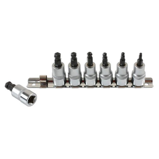 Laser Tools Ball End Hex Socket Bit Set 3/8"D 7pc - PL