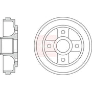 Apec Brake Drum Assembly Rear DRM9937
