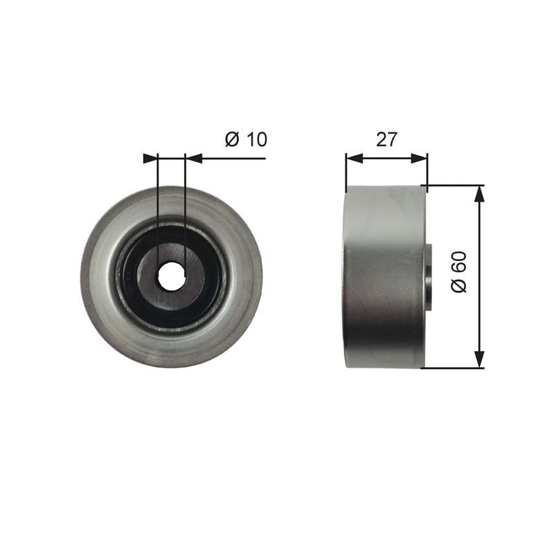 Gates V-Ribbed Belt Deflection/Guide Pulley T36392