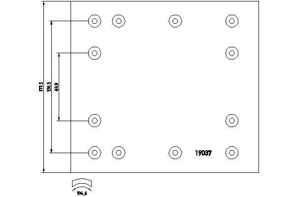 TEXTAR 1903708 Drum Brake Lining Kit For S-Cam Braking System Fits ROCKWELL TEXTAR - Town Parts