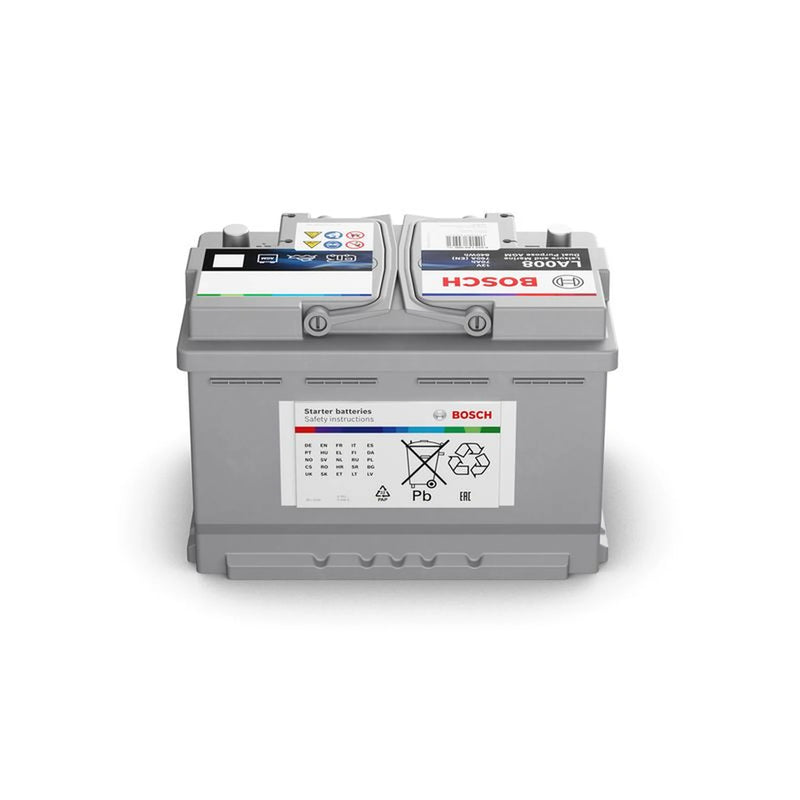 Bosch Batteries LA008 Bosch LA - AGM Battery 0 092 LA0 080 OE VYC1510655AA 80T32
