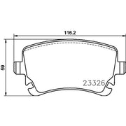 Mintex Rear Brake Pad Set MDB3904