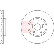 Apec 2 x Vented Front Brake Discs DSK2093