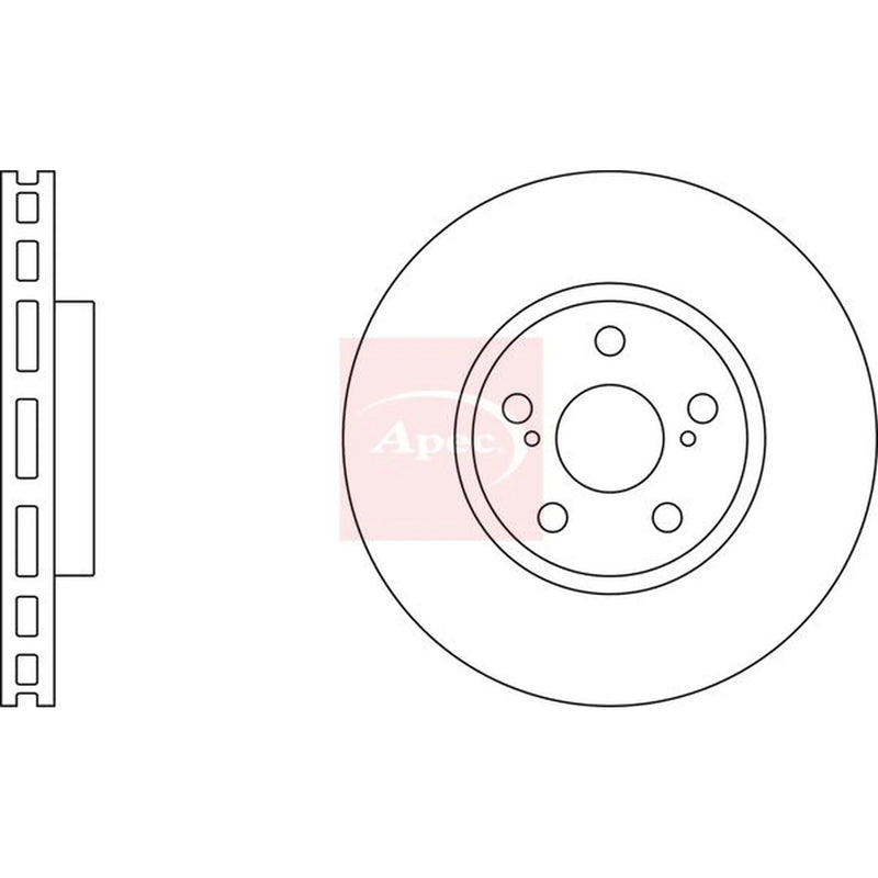 Apec 2 x Vented Front Brake Discs DSK2093