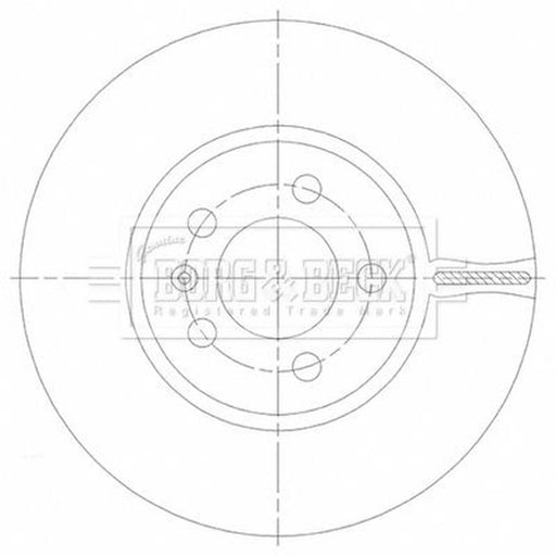 Borg & Beck 2 x Vented Front Brake Discs BBD5532