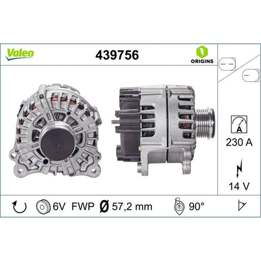 Valeo Car Alternator 12V 439756