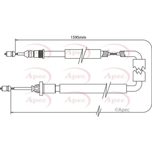 Apec Handbrake Cable Right Rear CAB1358