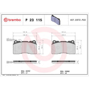 Brembo Front Brake Pad Set P23115
