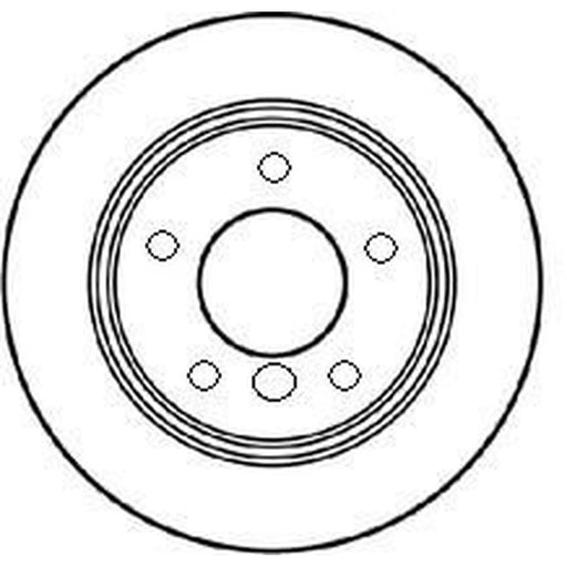 Abtex 2 x Solid Rear Brake Discs BD394S