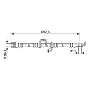 Bosch Brake Hydraulic Hose Line Front Right 1 987 481 921