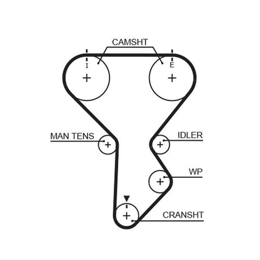 Gates Timing Belt Cambelt 168 Teeth 1287RM