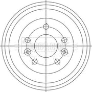 Borg & Beck Brake Drum Assembly Rear BBR7282