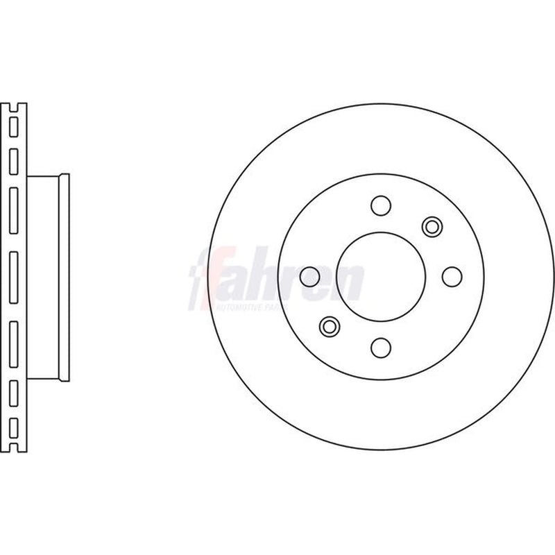 Fahren 2 x Vented Front Brake Discs FBD6392
