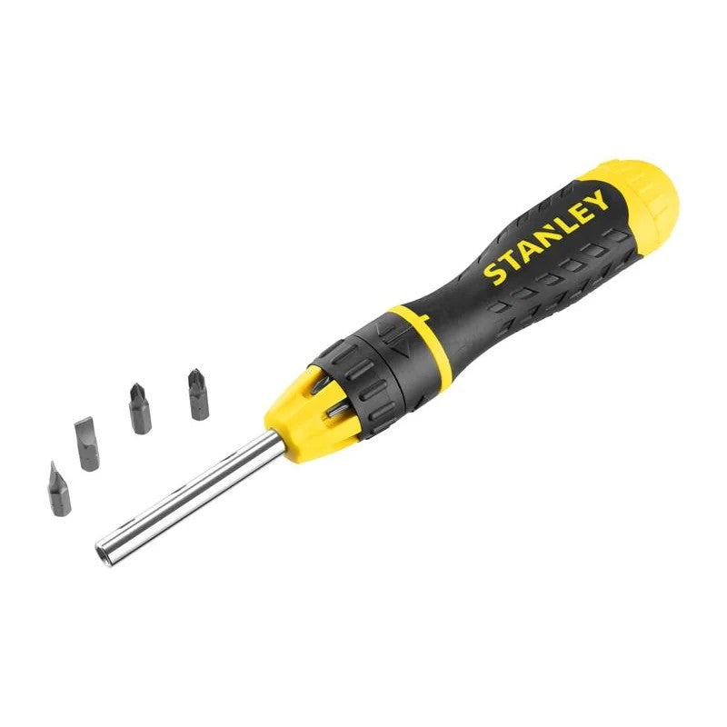 STANLEY® Hand Tools Multibit Ratchet Screwdriver &10 Bits - 0-68-010