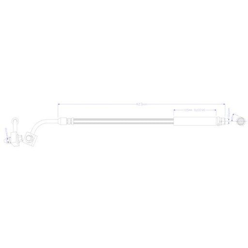 Juratek Brake Hydraulic Hose Line Rear Right JBH1259R
