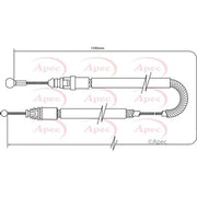 Apec Handbrake Cable Right Rear CAB1492