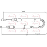 Apec Handbrake Cable Right Rear CAB1492