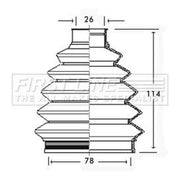 First Line Drive Shaft Bellow Kit Front Left Thermoplast FCB2347