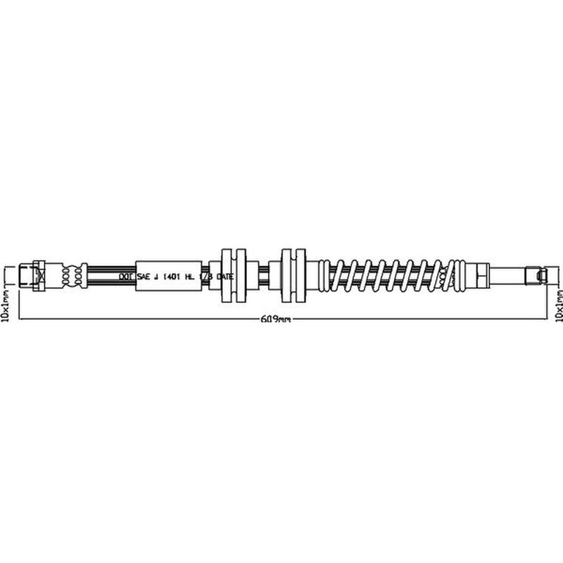 Juratek Brake Hydraulic Hose Line Front JBH1238