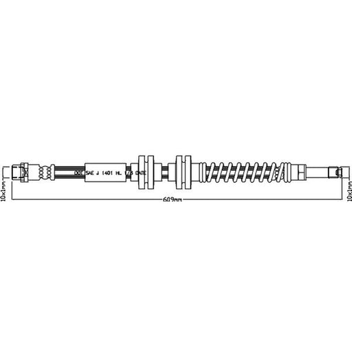 Juratek Brake Hydraulic Hose Line Front JBH1238