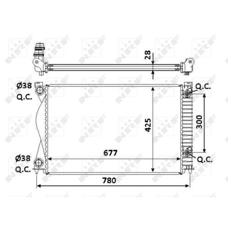 NRF Engine Radiator 58234