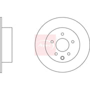 Apec 2 x Solid Rear Brake Discs DSK2555