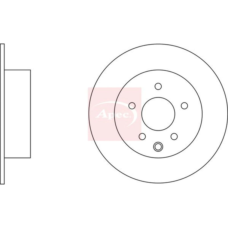 Apec 2 x Solid Rear Brake Discs DSK2555